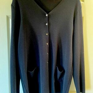 St James dark navy cardigan.